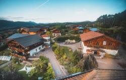 Hotel Pineta in Trentino as seen from above