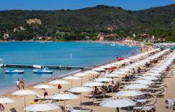 The beach at Procchio on Elba island in Italy