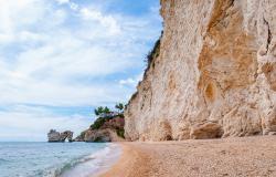 Famous sea stacks of Baia delle Zagare bay in Gargano National park