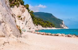 Beach in Numana Le Marche Italy