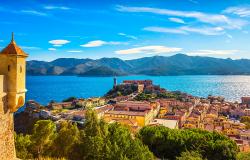 View of Portoferraio on Elba island in Tuscany