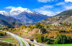 View of Aosta Valley region