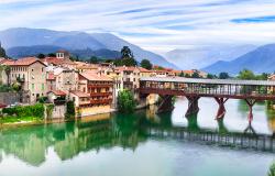 The famous bridge in Bassano del Grappa Italy