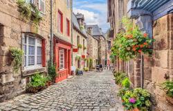 Beautiful alley in an old town