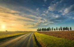 sunset landscape in Maremma