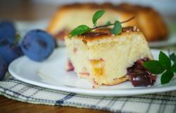 Olive Oil Plum Cake