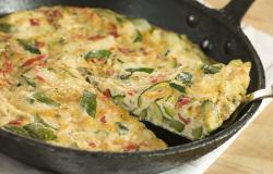 Omelette with roasted summer vegetables