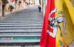 Sicilian flag in Caltagirone