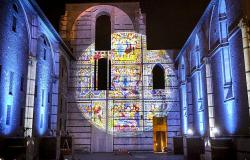 Video mapping on Facciatone Siena