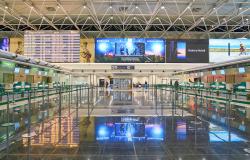 Departure hall at Fiumicino Airport Rome