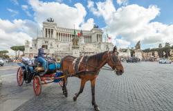 Horse-drawn carriage in Rome