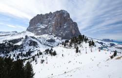 skiing in the Dolomites