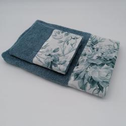 Towel set teal blue