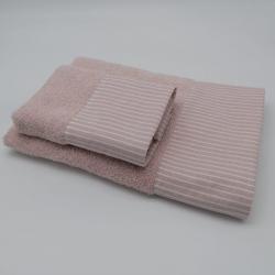 Towel set composed of bath and hand towel