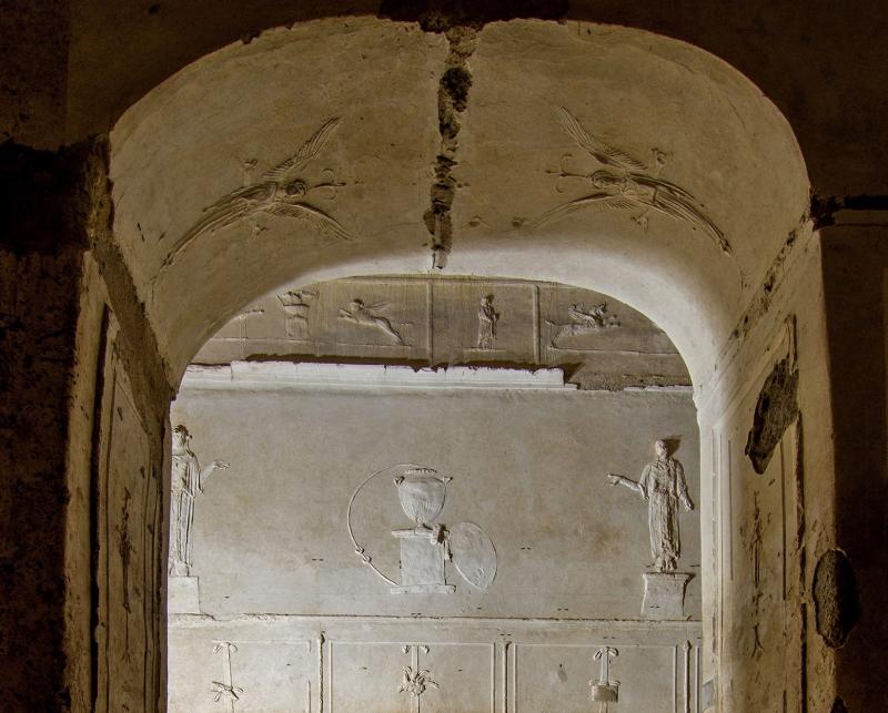 Detail of Basilica di Porta Maggiore in Rome