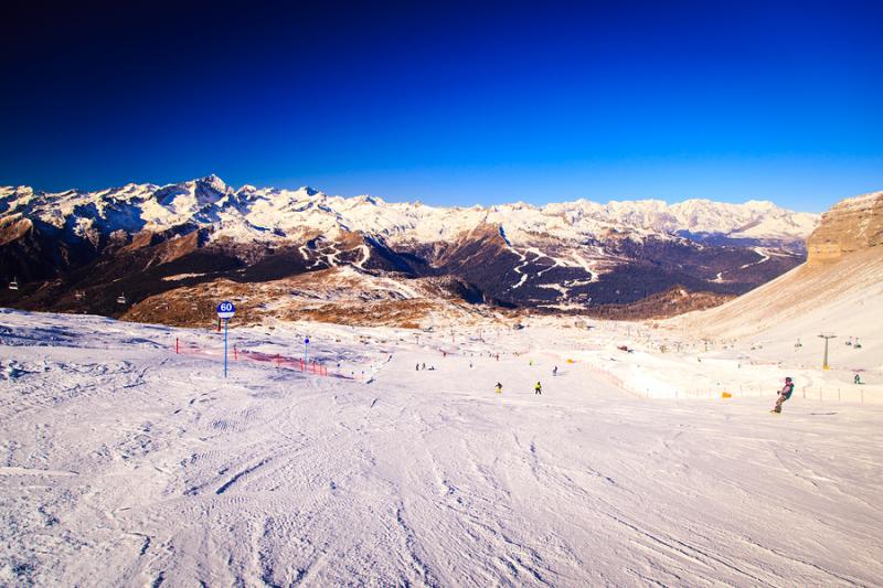 Slopes in the Brenta Dolomites Italy