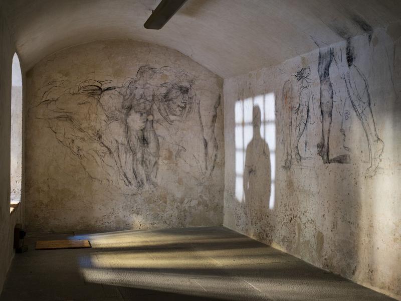 Wall sketches from Michelangelo's Secret Room