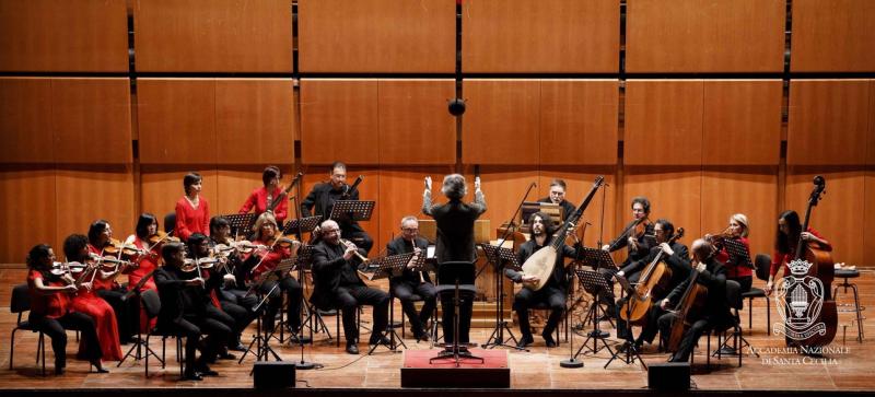 Musicians playing a opera concert in Italy