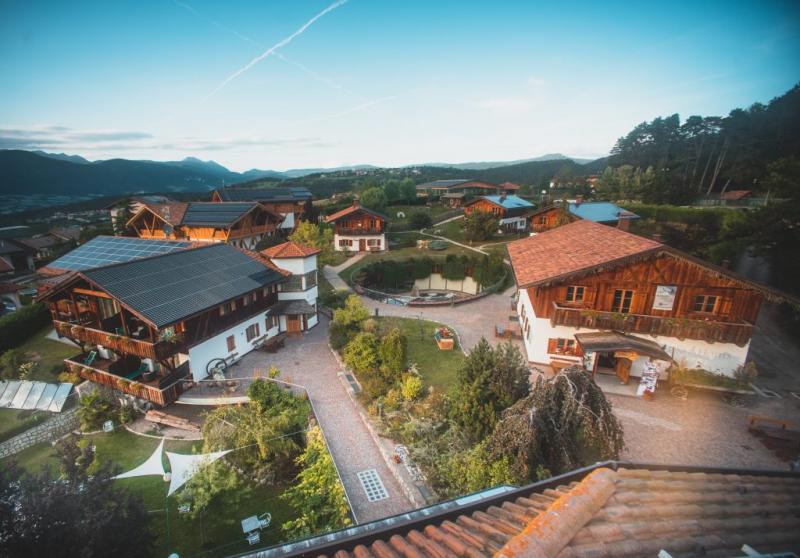 Hotel Pineta in Trentino as seen from above