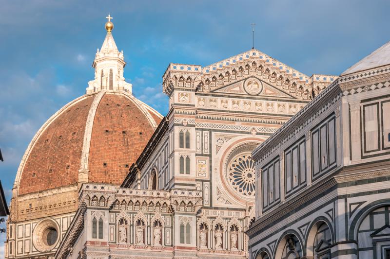 Details of Duomo complex in Florence Italy