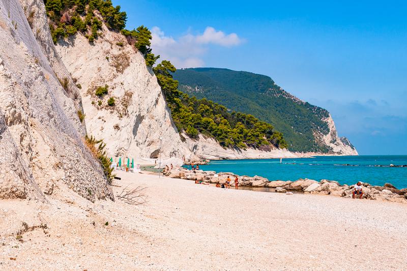 Beach in Numana Le Marche Italy