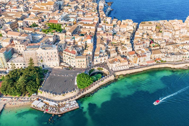 Syracuse Italy aerial view