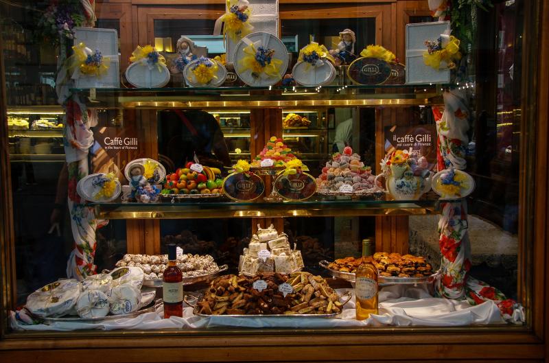 Window of Caffè Gilli in Florence