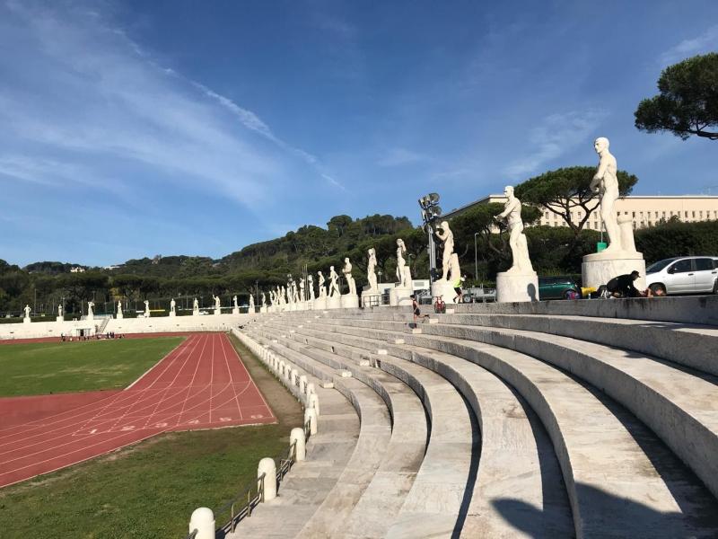 Shot of the Olympic track and field stadium