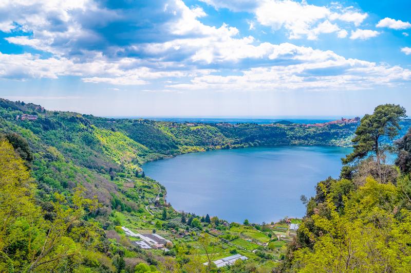 panoramic view of lake Nemi 