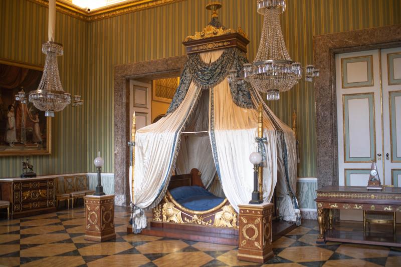 Restored bedroom of Gioacchino Murat the Royal Palace of Caserta