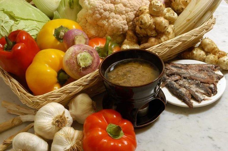 Bagna cauda dish from Piedmont