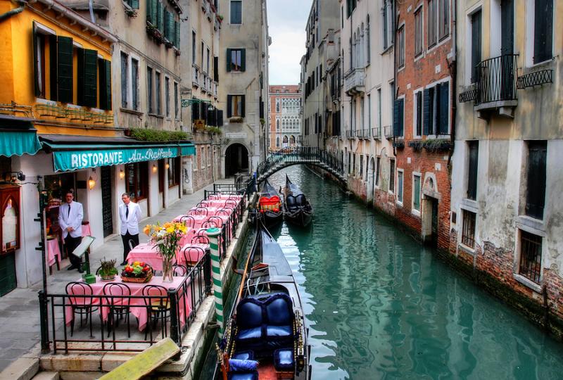 small restaurant on the canal