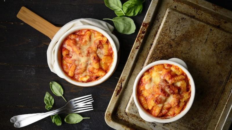 Two dishes of Gnocchi alla sorrentina