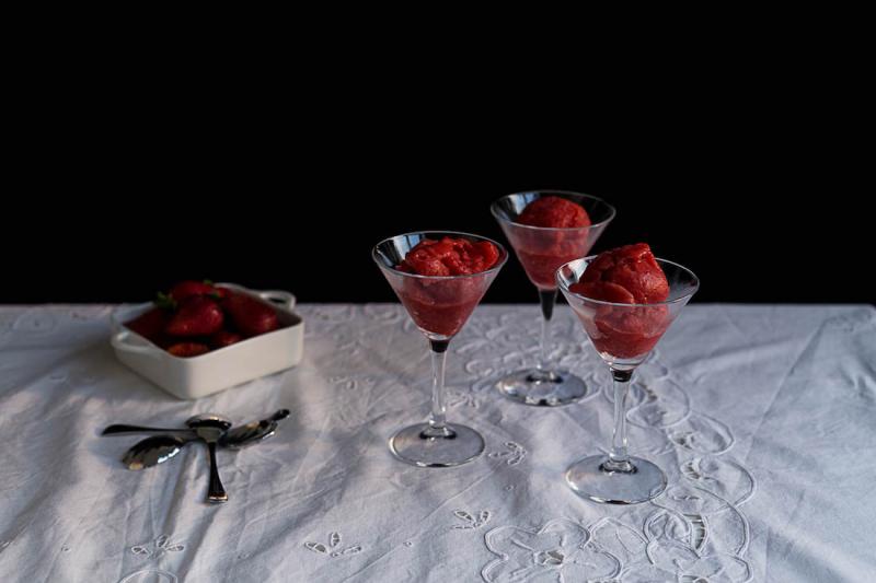 strawberry sorbet