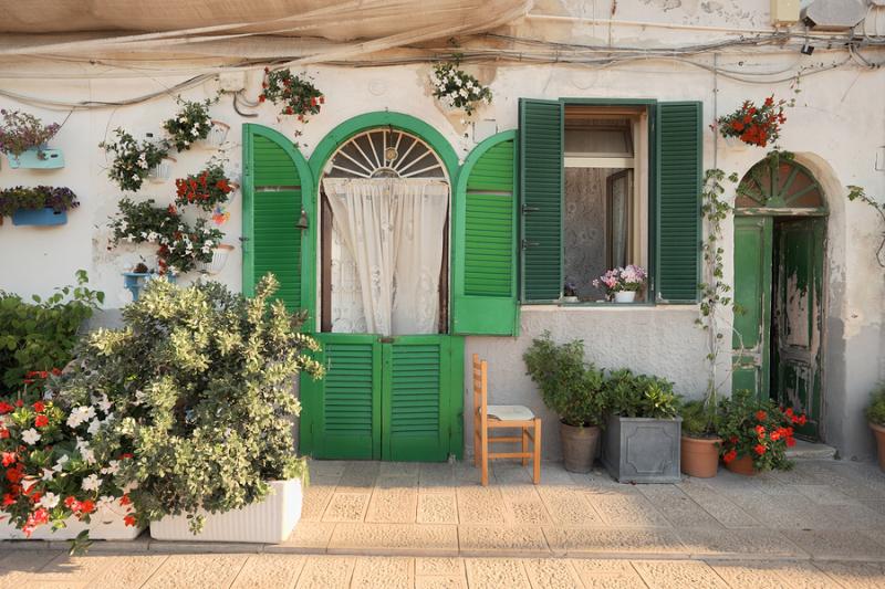 Picturesque street in Bari Italy