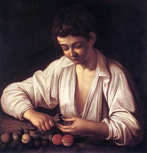 Caravaggio, Boy Peeling a Fruit