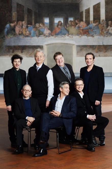 Monuments Men Cast Poses in Front of Leonardo's Last Supper in Milan