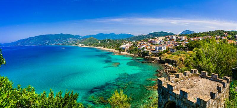 The coast of Palinuro in Cilento Campania Italy