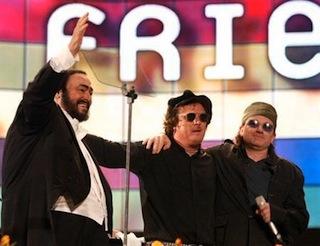 pavarotti, zucchero and bono