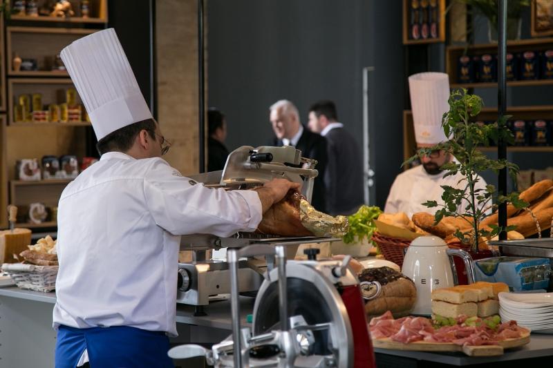 Stand at Settembre Gastronomico event in Parma