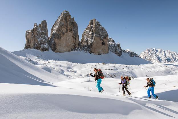 Snowshoeing in the Dolomites