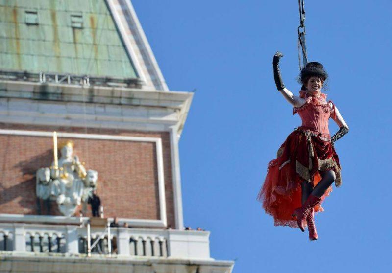 Flight of the Angel at Venice Carnival